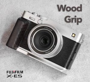 กริปไม้ Fuji XE5 ฐานเงิน Hand Grip จาก MostTap