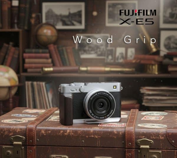 กริปไม้ Fuji XE5 ฐานเงิน Hand Grip จาก MostTap