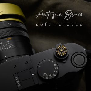 Knight Antique Brass Soft Release Button ปุ่มชัตเตอร์ทองเหลืองรมดำลายอัศวิน