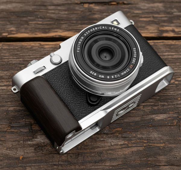 กริปไม้ Fuji XE5 ฐานเงิน Hand Grip จาก MostTap