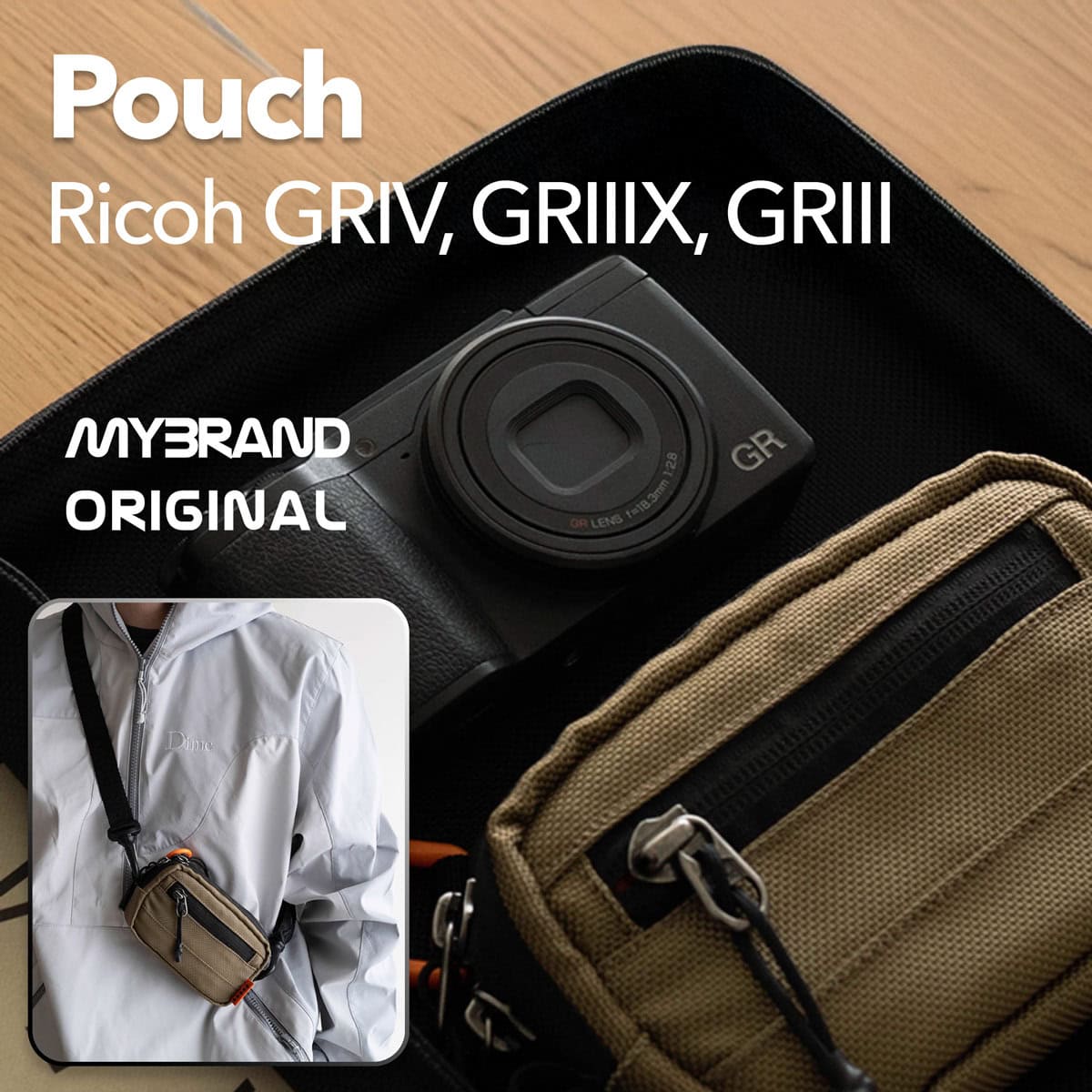 Pouch ซองกล้อง ขนาดเล็ก MyBrandOriginal Ricoh GRIV GRIII Fuji X-HALF