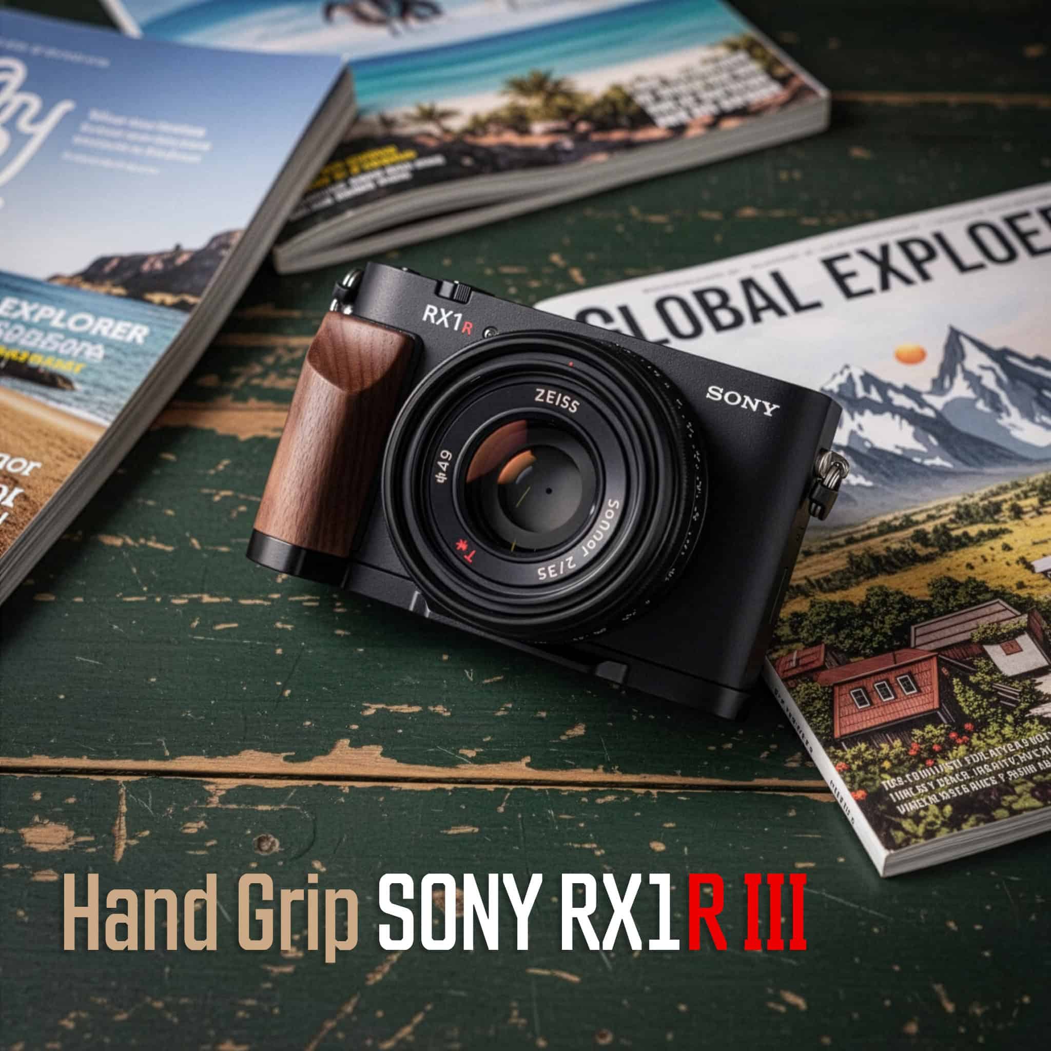 กริป SONY RX1RIII Hand grip กริปไม้สีน้ำตาลอ่อน Walnut