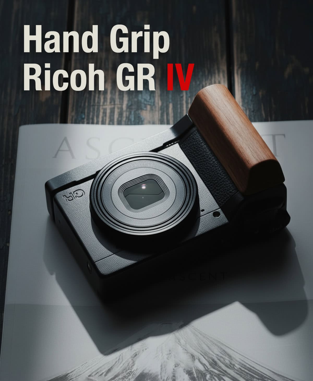 กริป Ricoh GRIV GR4 สีน้ำตาล Walnut Hand Grip จาก King