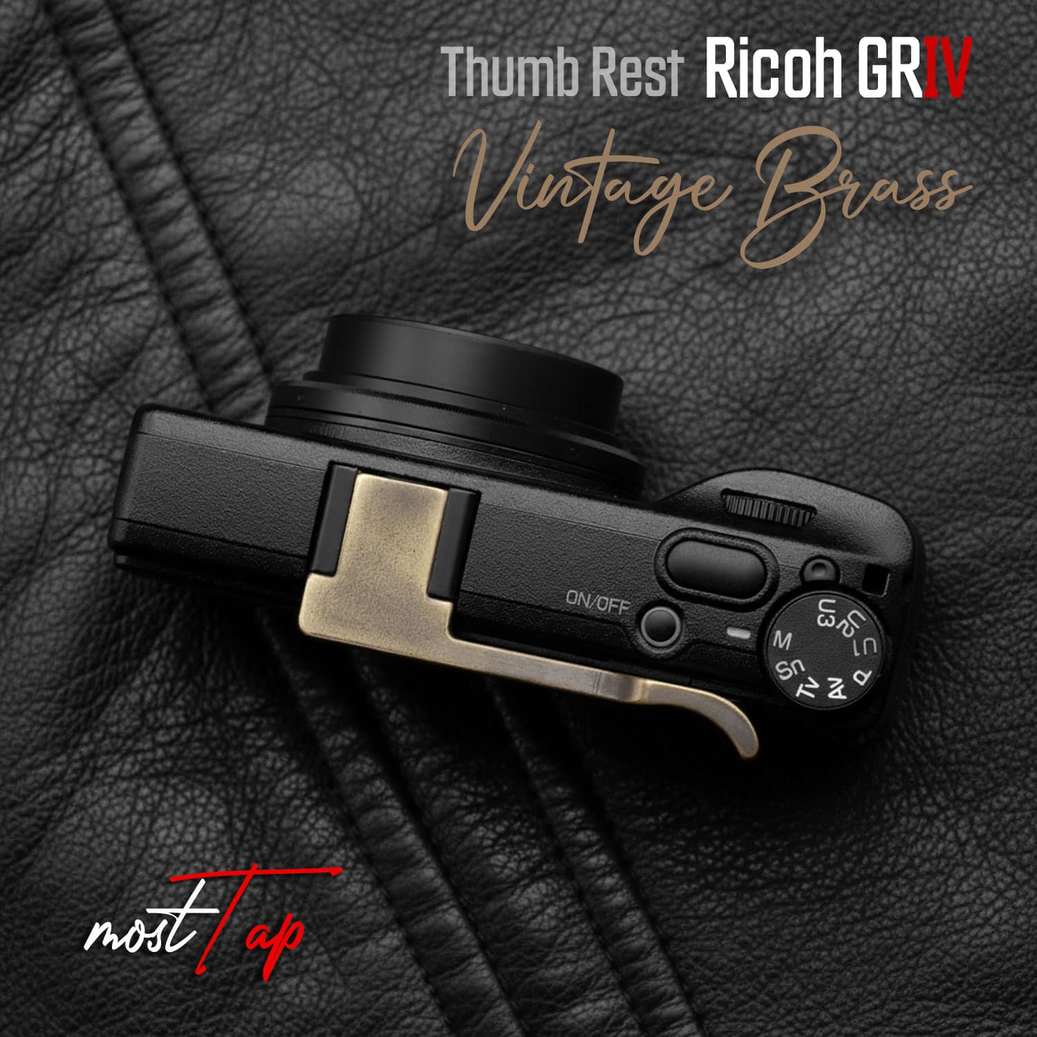Thumb Grip Ricoh GRIV GR4 Vintage Brass ทองเหลืองรมดำ ที่พักนิ้ว จาก MostTap