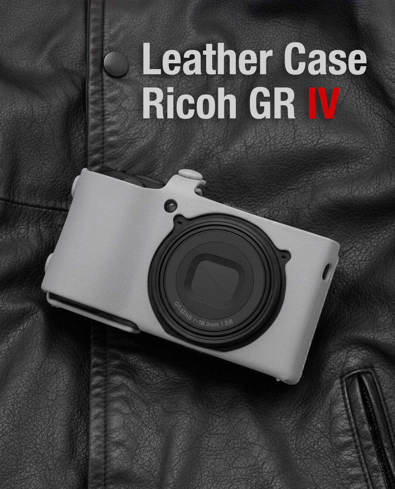 เคสหนัง Ricoh GRIV GR4 สีเทา จาก Cam-in x Larry Gadget Leather Case