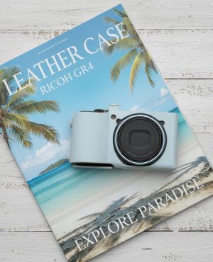 เคสหนัง Ricoh GRIV GR4 สีฟ้า จาก Cam-in x Larry Gadget Leather Case
