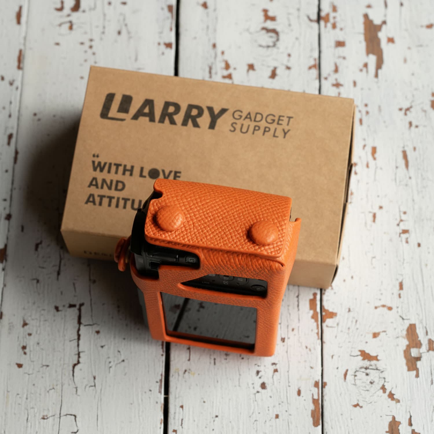 เคสหนัง Ricoh GRIV GR4 สีส้ม จาก Cam-in Leather Case