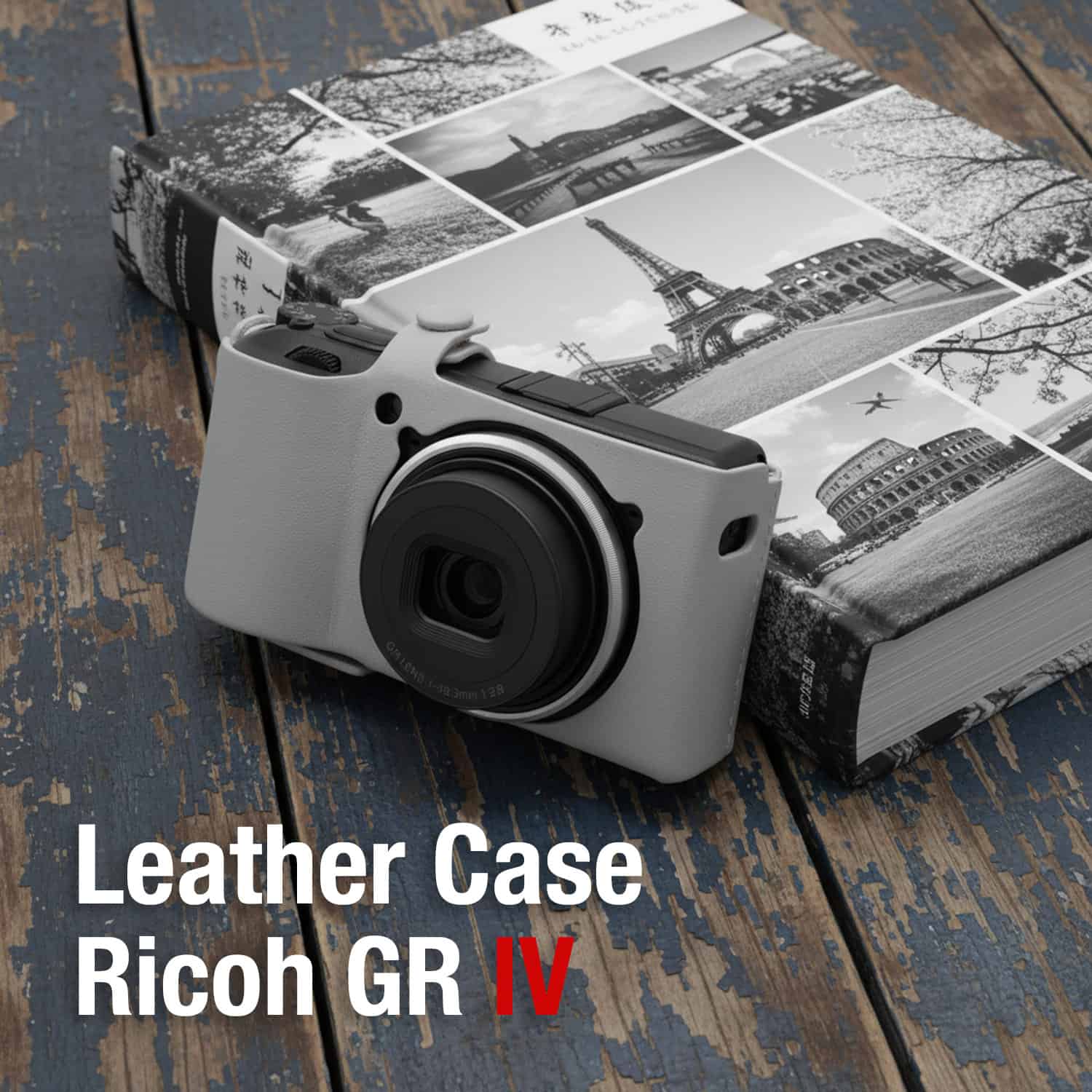 เคสหนัง Ricoh GRIV GR4 สีเทา จาก Cam-in x Larry Gadget Leather Case
