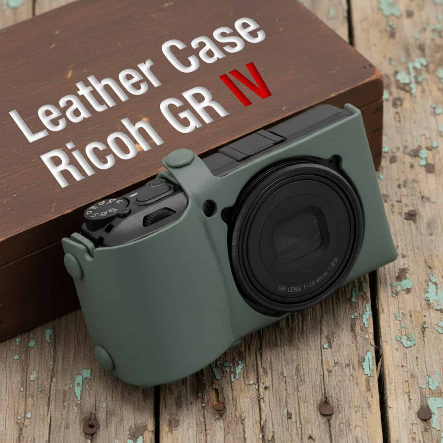 เคสหนัง Ricoh GRIV GR4 สีเขียว จาก Cam-in x Larry Gadget Leather Case
