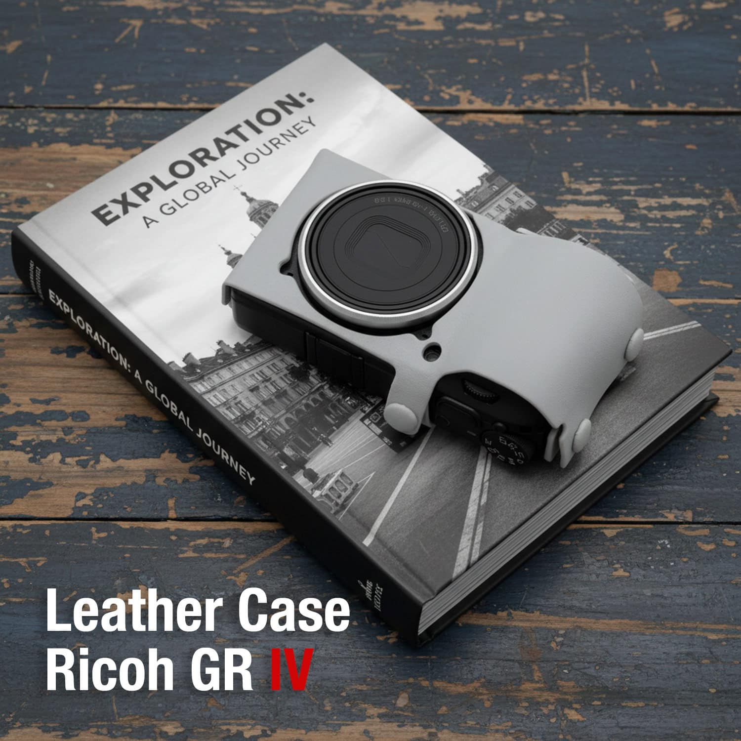 เคสหนัง Ricoh GRIV GR4 สีเทา จาก Cam-in x Larry Gadget Leather Case