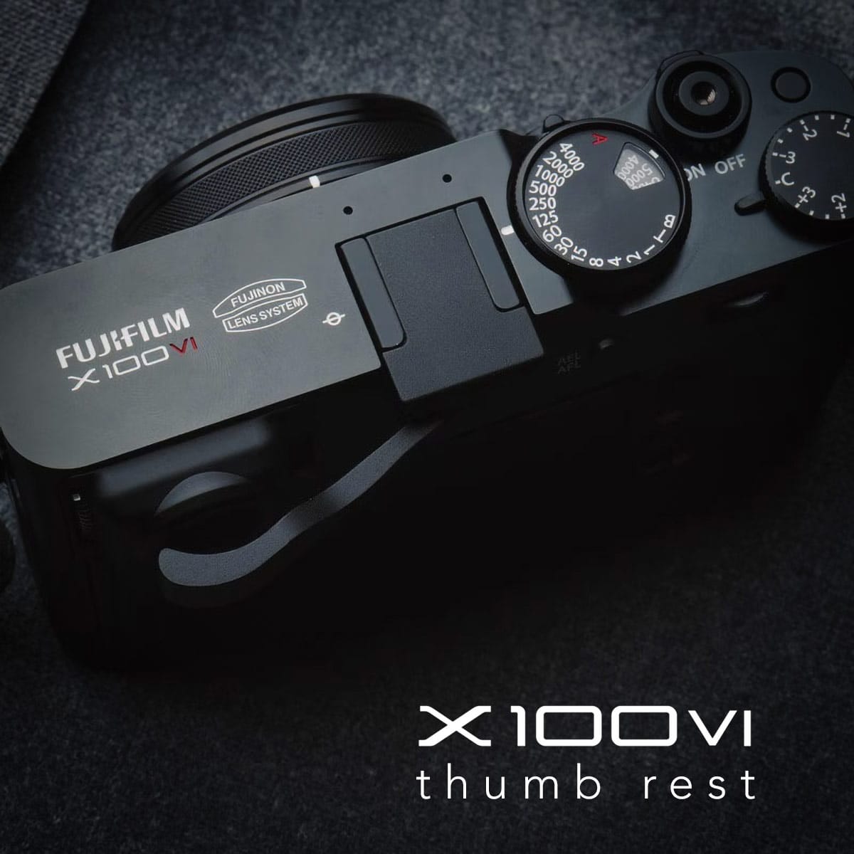 ที่พักนิ้ว พับได้ Fuji X100VI สีดำ จาก King Foldable Thumb Grip