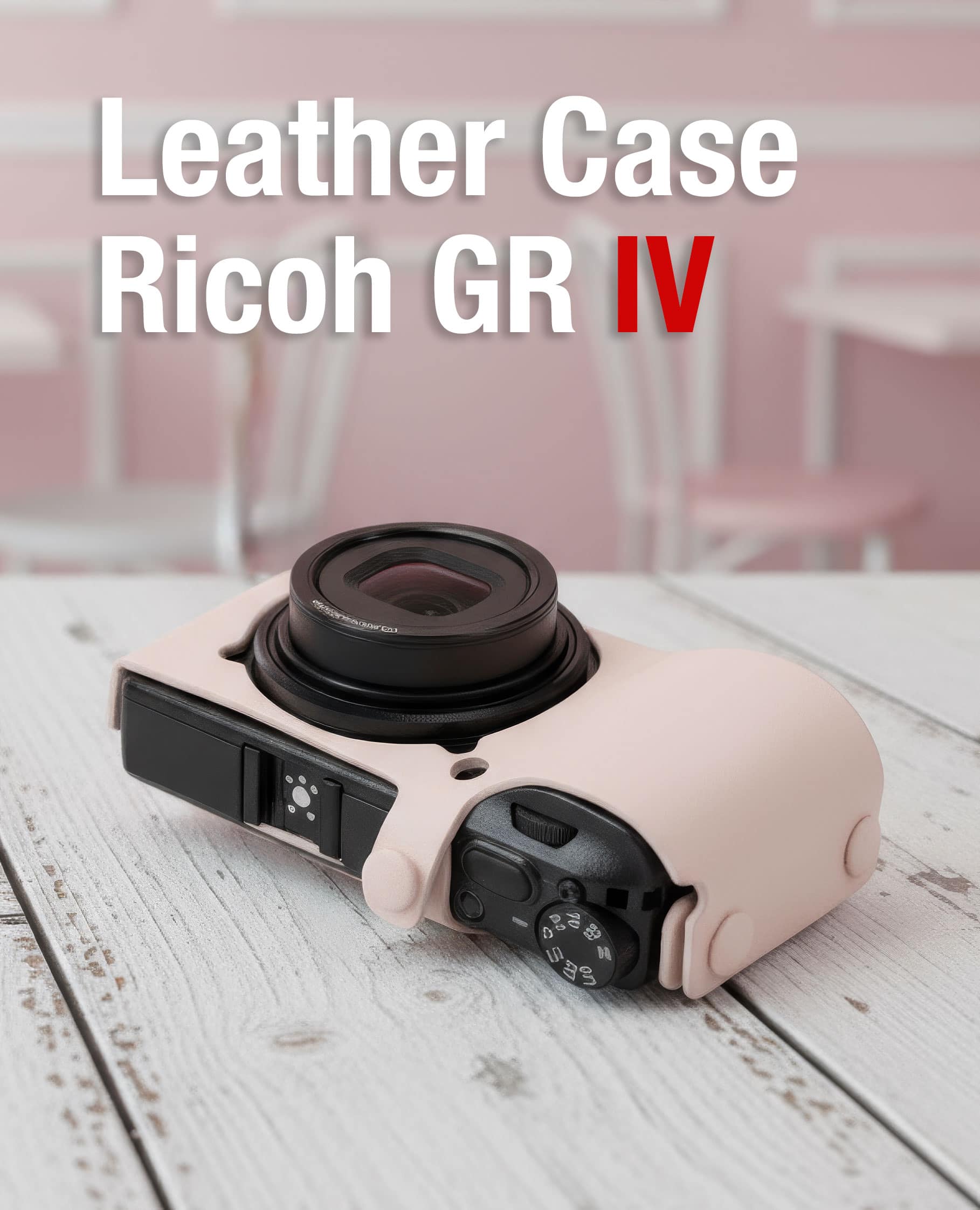เคสหนัง Ricoh GRIV GR4 สีชมพู จาก Cam-in x Larry Gadget Leather Case