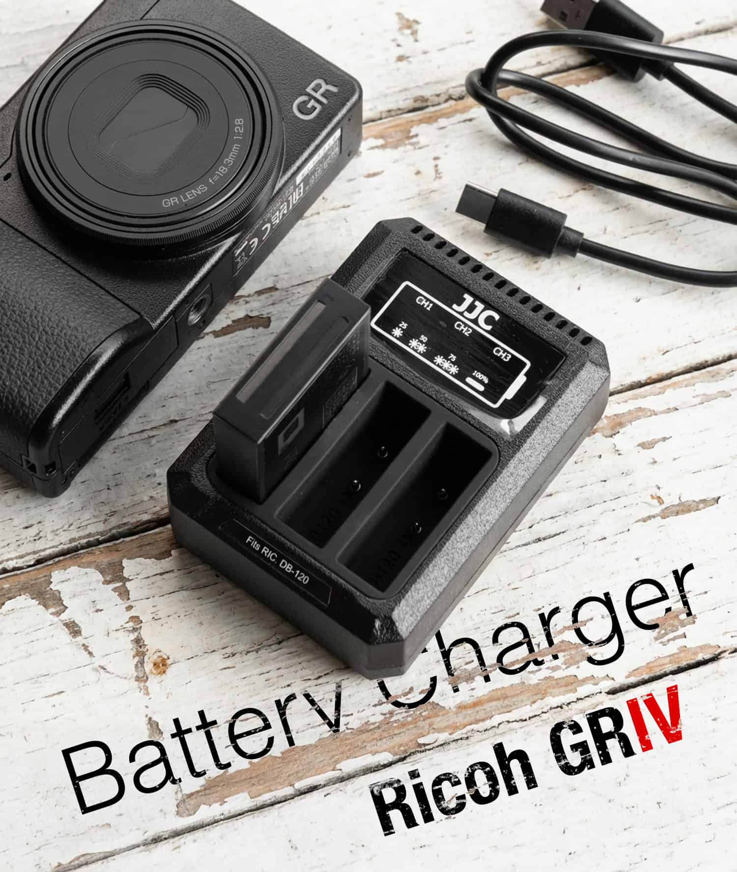 ที่ชาร์จแบต RICOH DB120 for Ricoh GRIV GR4 จาก JJC DCH-DB120TC