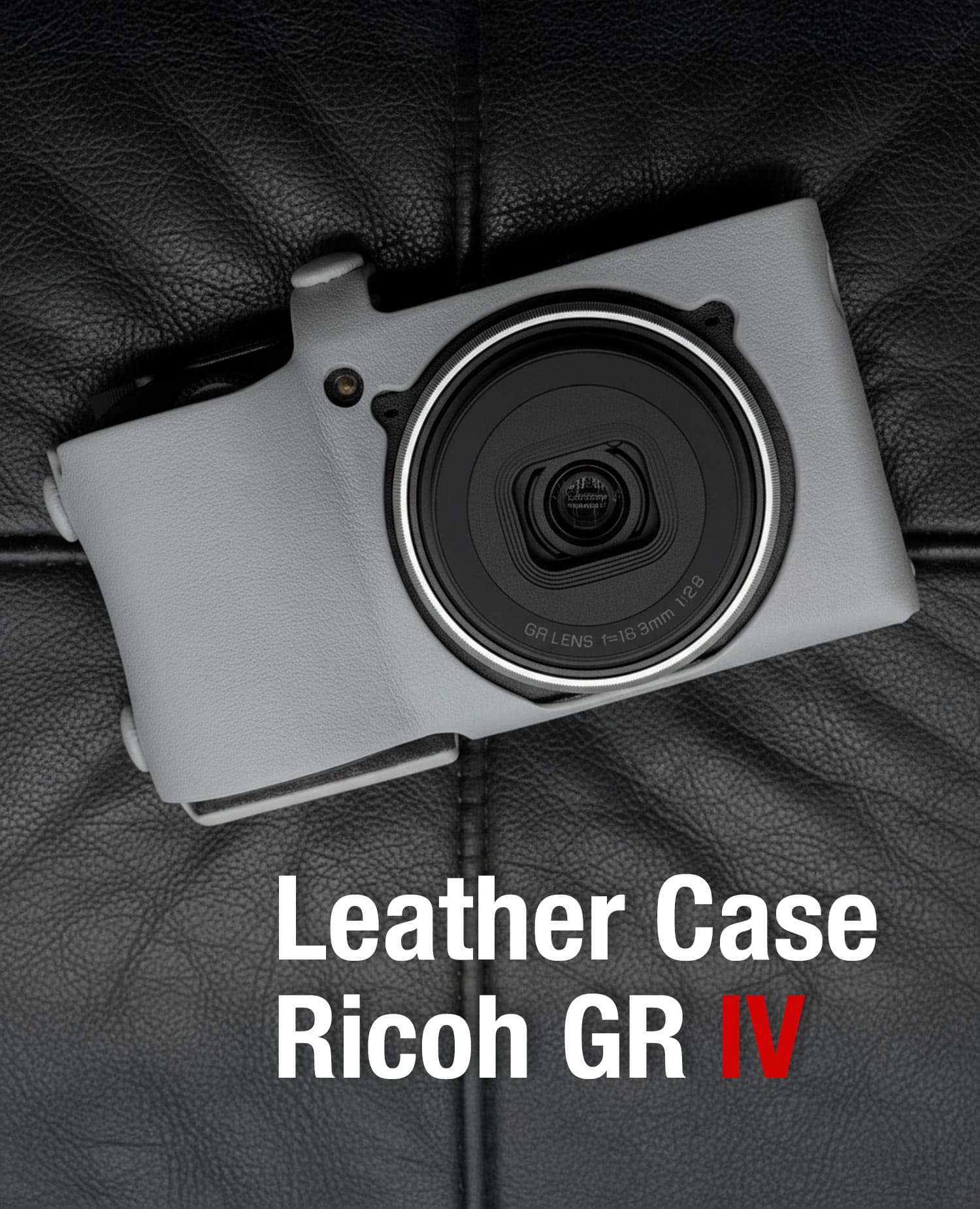 เคสหนัง Ricoh GRIV GR4 สีเทา จาก Cam-in x Larry Gadget Leather Case