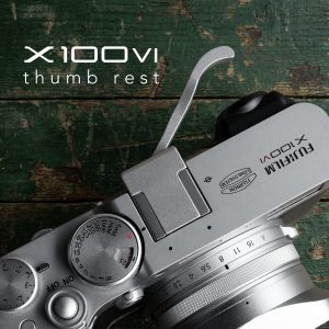 ที่พักนิ้ว พับได้ Fuji X100VI สีเงิน จาก King Foldable Thumb Grip