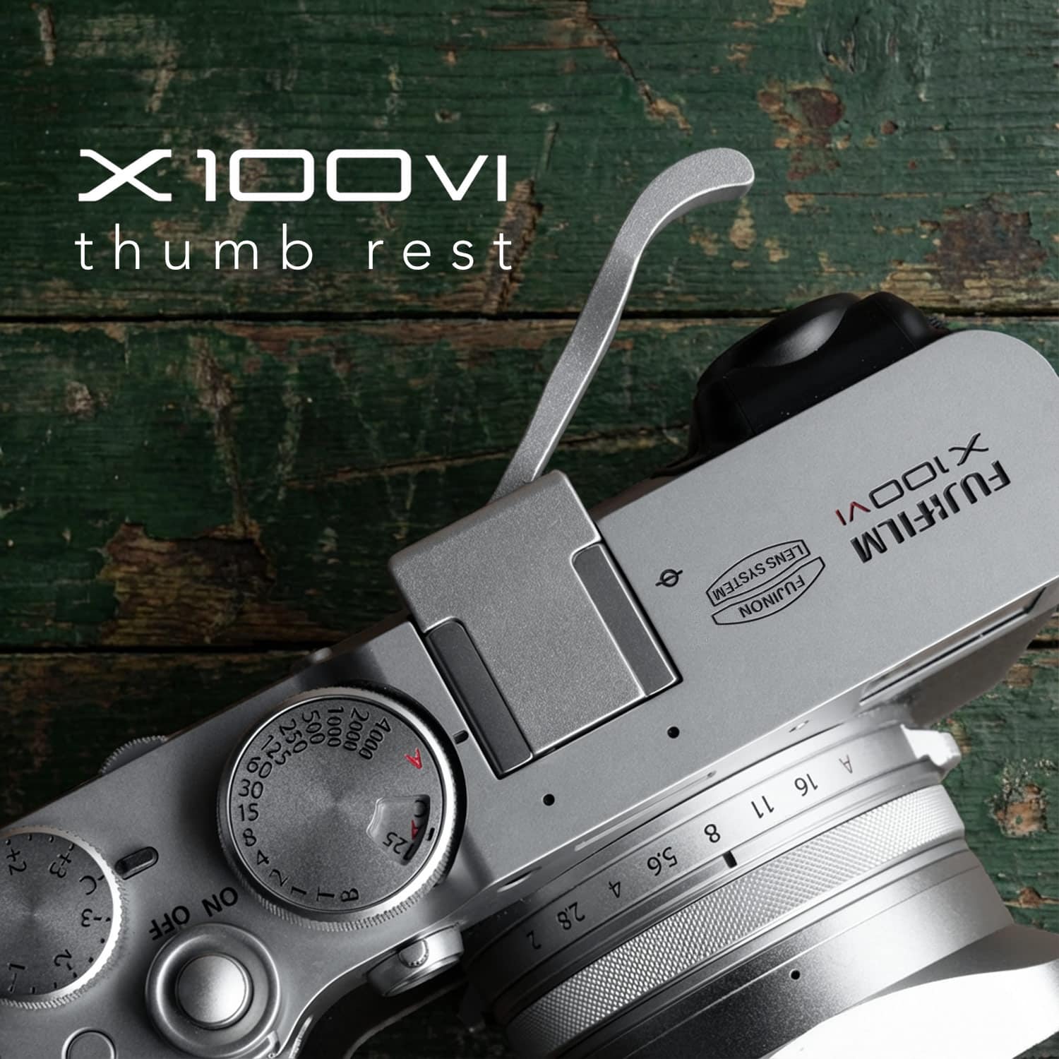 ที่พักนิ้ว พับได้ Fuji X100VI สีเงิน จาก King Foldable Thumb Grip