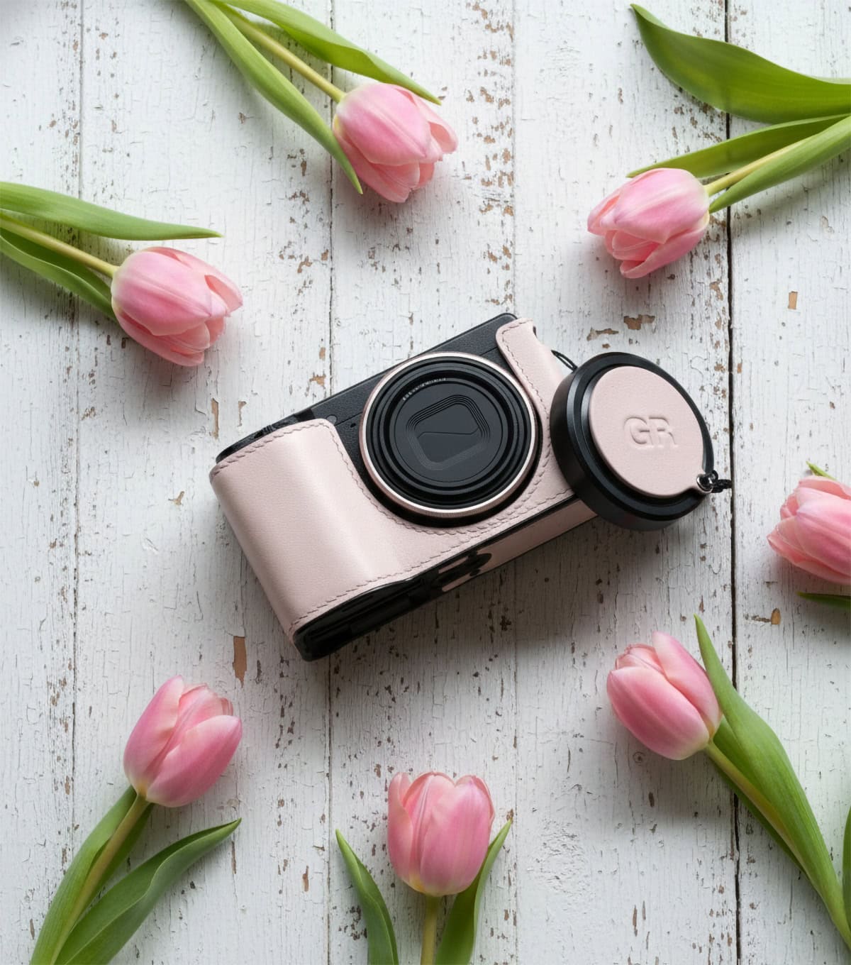 Half case Rich GRIV GR4 HDF สีชมพู เคสหนัง จาก Cam-in x Larry Gadget