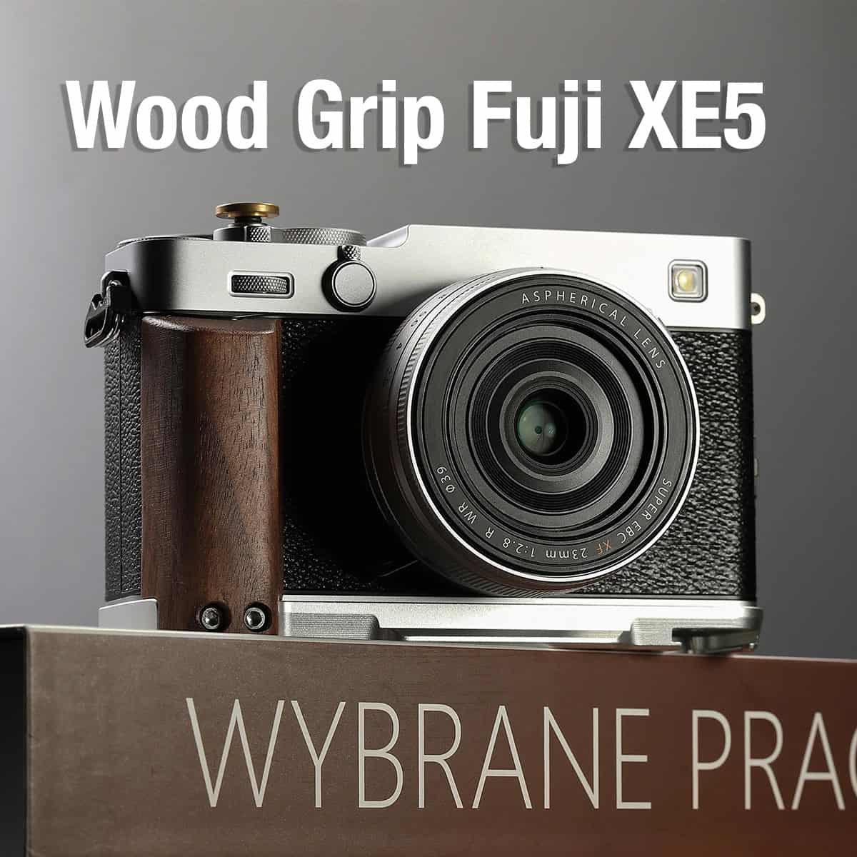 กริป Fuji XE5 สีเงิน Hand Grip จาก Haoge