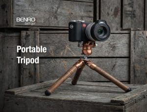 ขาตั้งกล้องแบบพกพา Benro SC05K Wood Edition พร้อมหัวบอล Carbon Fiber Tabletop Tripod
