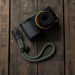 สายคล้องมือกล้องปลายเชือก Yuwood สีเขียว Green Nylon Wrist Strap