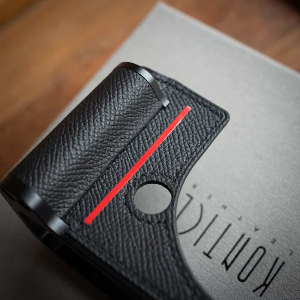 เคส Nikon Zf สีดำขลิบแดง หนังคาเวียร์ Kontice Leather Case Black Caviar