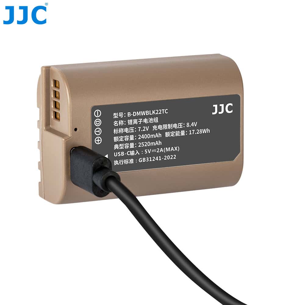 แบตเตอรี่ PANASONIC LUMIX L10 JJC B-DMWBLK22TC แบตแบบมีที่ชาร์จในตัว