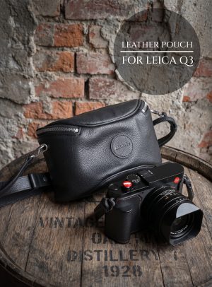Pouch พร้อมสายสะพาย Leica Q3 Fuji GFX100RF กระเป๋าหนังแท้ Cam-in Large