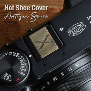 Hot Shoe Cover Antique Brass Fuji X-Series ตัวปิดช่องแฟลช ทองเหลืองรมดำ Engraving