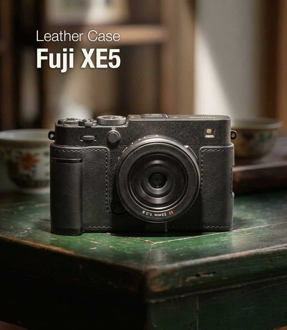 เคส Fuji XE5 Cam-in สีดำ Leather Case