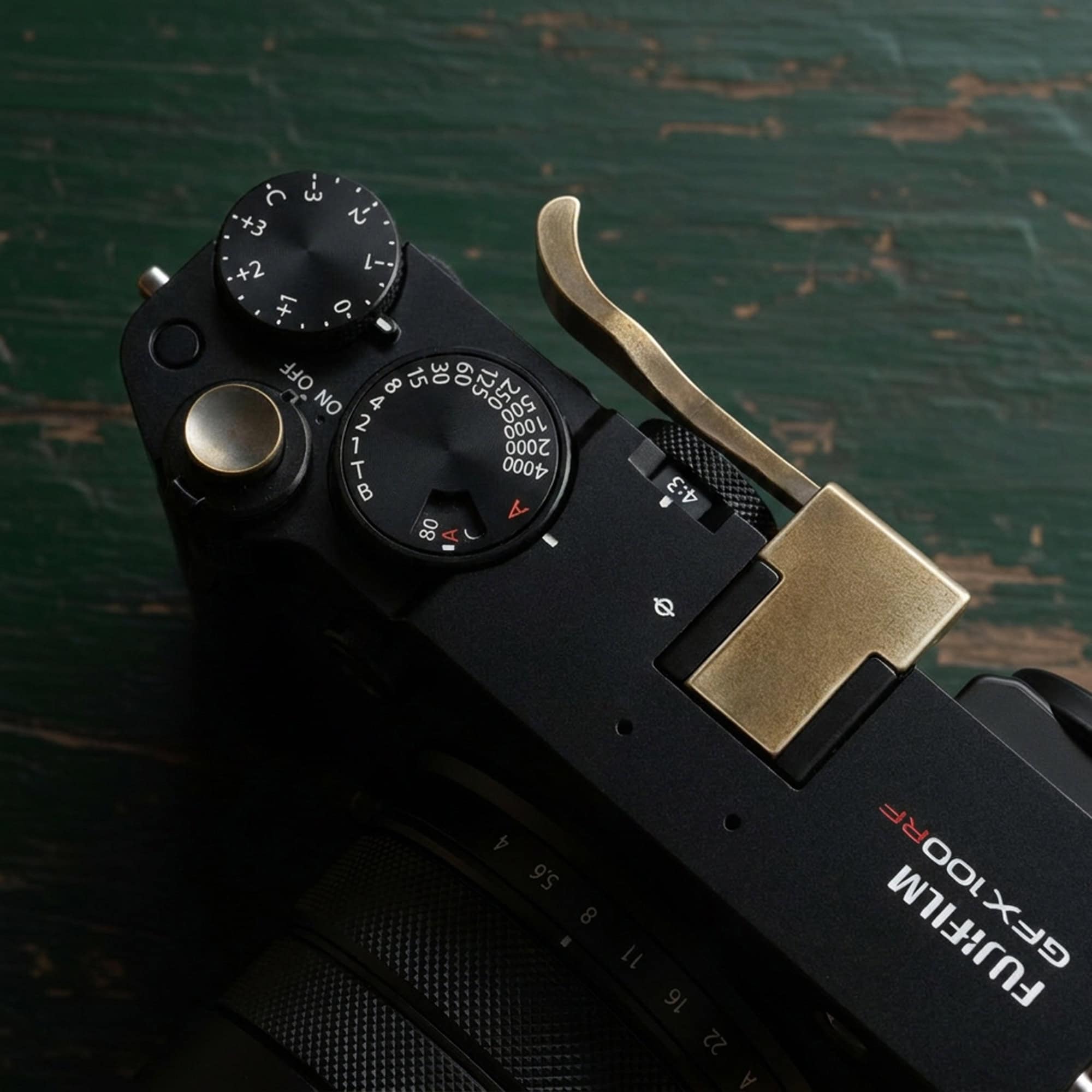 ที่พักนิ้ว Fuji GFX100RF Foldable Thumb Rest Vintage Brass ทองเหลืองรมดำ จาก MostTap