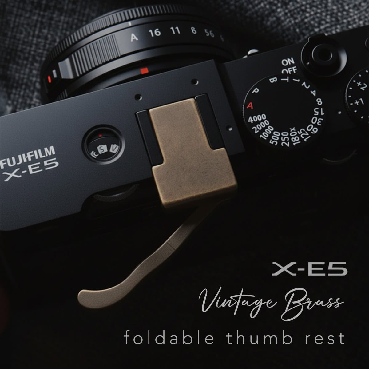 ที่พักนิ้ว Fuji XE5 Foldable Thumb Rest Vintage Brass ทองเหลืองรมดำ จาก MostTap