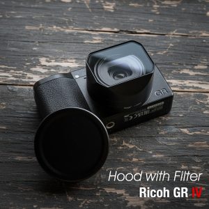 ฮูดพร้อมฟิลเตอร์ Ricoh GR IV HDF Monochrome GR4 Lens Hood จาก Haoge LH-GR4UV